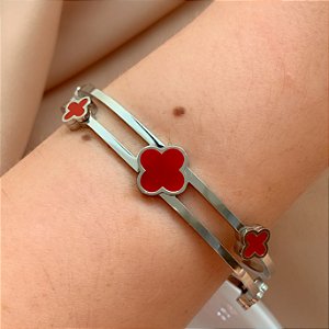 BRACELETE DOIS FIOS LISOS DOURADO AÇO 316L⭐️