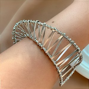 PULSEIRA / BRACELETE FIOS ONDULADOS ESTREITOS BIJU