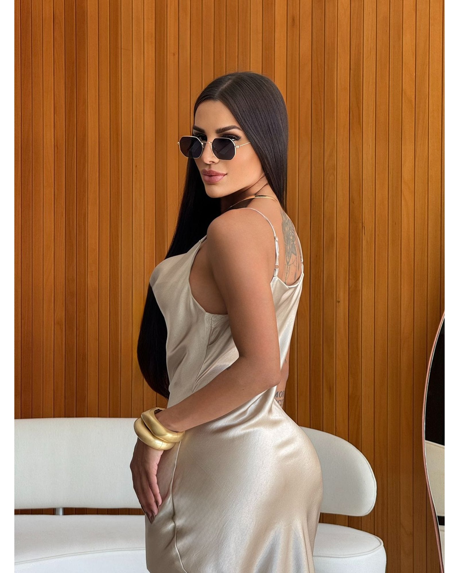 Vestido Cetim Lary
