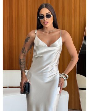 Vestido Cetim Lary