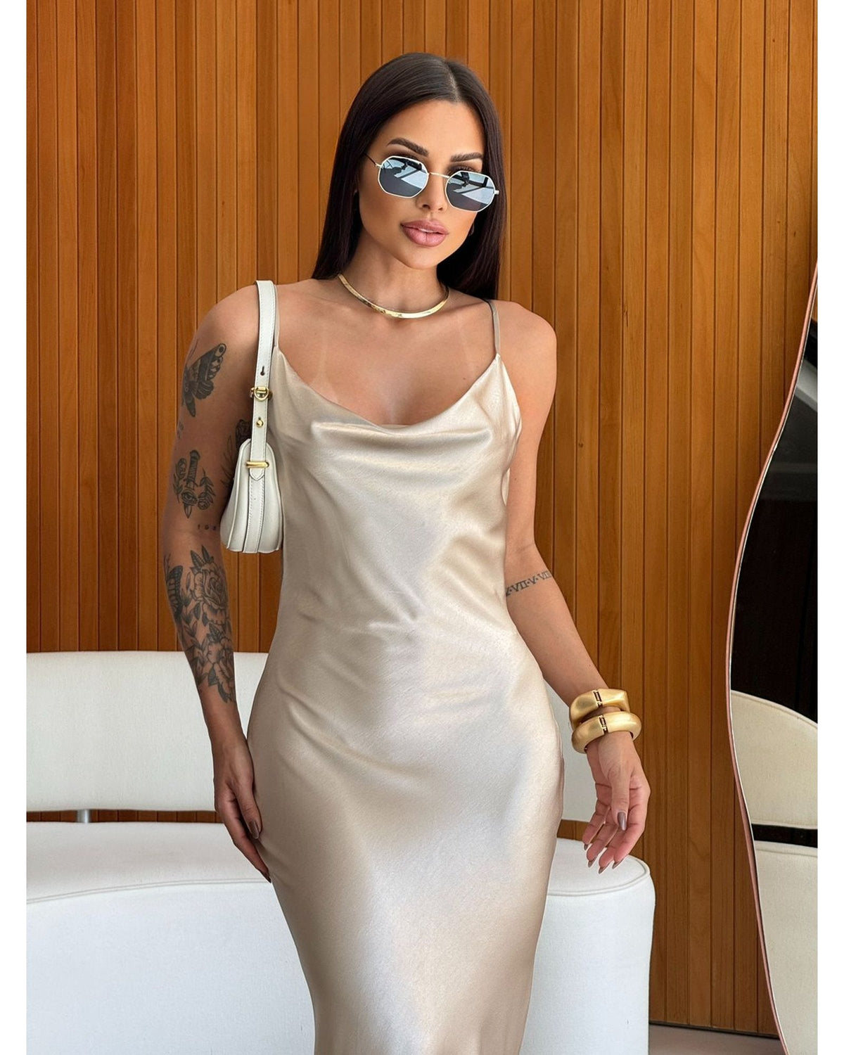 Vestido Cetim Lary